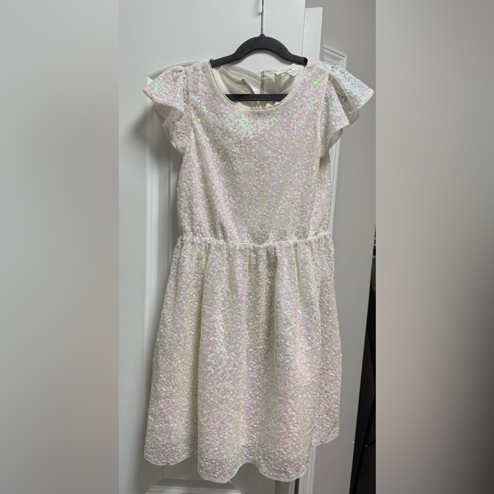 Cat & Jack Glittery Formal Dress in Cream